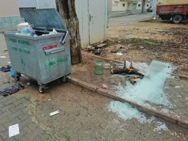 Duyarsız vatandaşlara çöp konteynırı da çare olmadı
