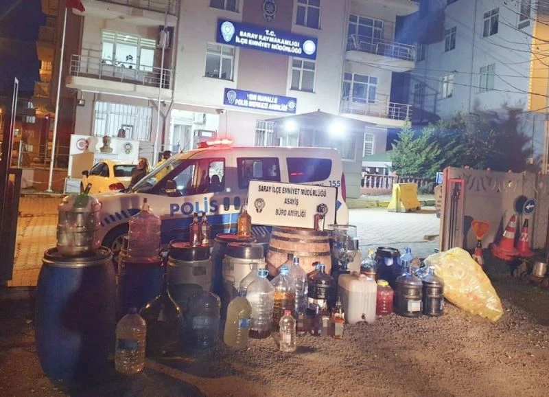 358 litre kaçak içki ele geçirildi
