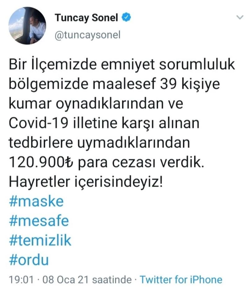 Pandemiyi hiçe sayıp kumar oynayanlara 120 bin 900 lira ceza
