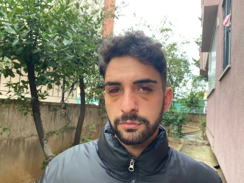 (Özel) Ataşehir’de ’korna çaldın’ dayağı kamerada
