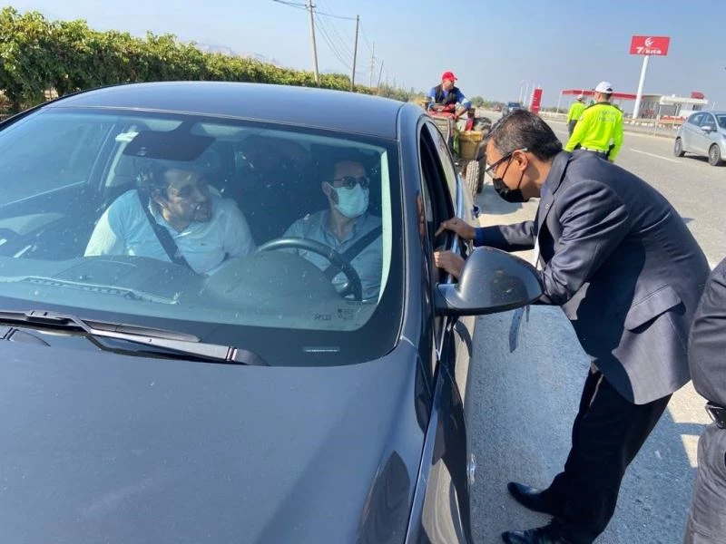 Kaymakam Uçgun, trafik denetimine katıldı
