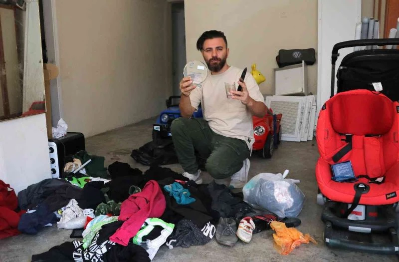 Yardım kolisinden kırık bardak, plaket ve yırtık giysi çıktı
