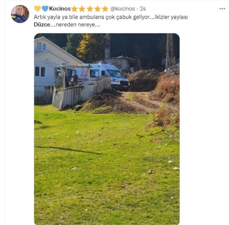 Yaylaya çıkan ambulans vatandaşı sevindirdi
