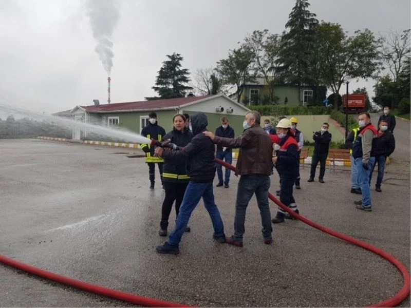 İtfaiye’den İZAYDAŞ personeline eğitim
