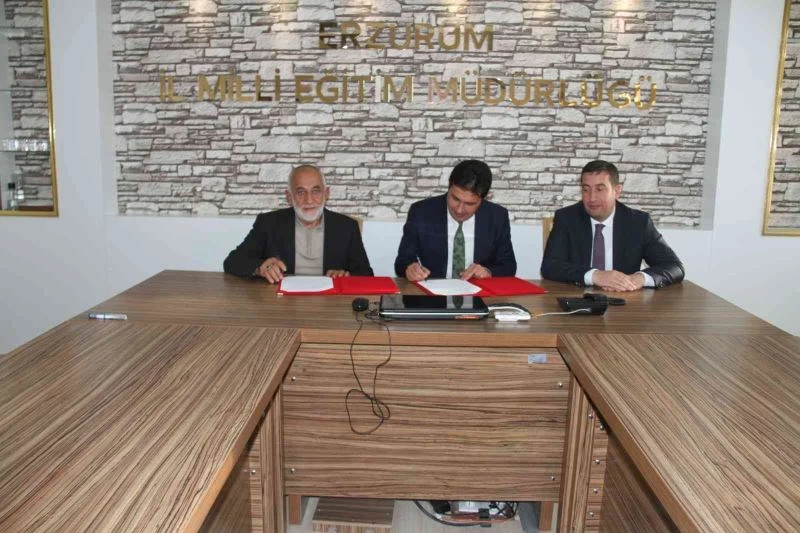 Erzurum İl Millî Eğitim Müdürlüğü ile Ebu İshak Vakfı İş Birliği Protokolü
