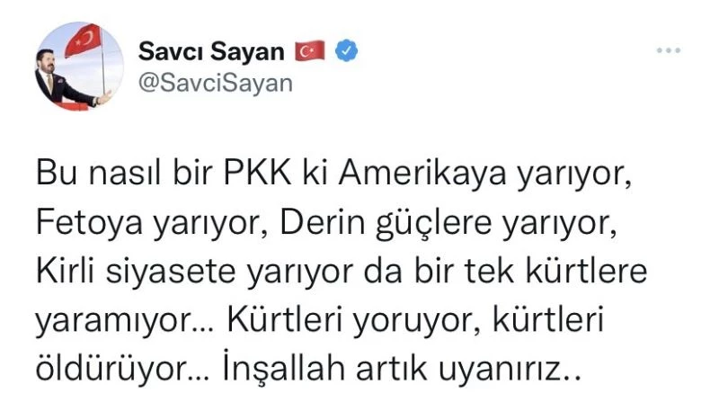 Başkan Sayan: “PKK Kürtleri öldürüyor”
