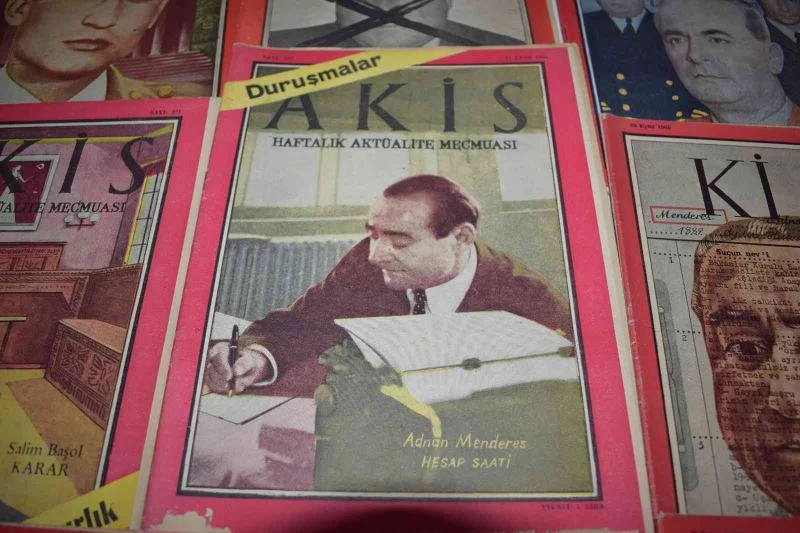 Babasının arşivinden çıkan 60 yıllık dergilere gözü gibi bakıyor
