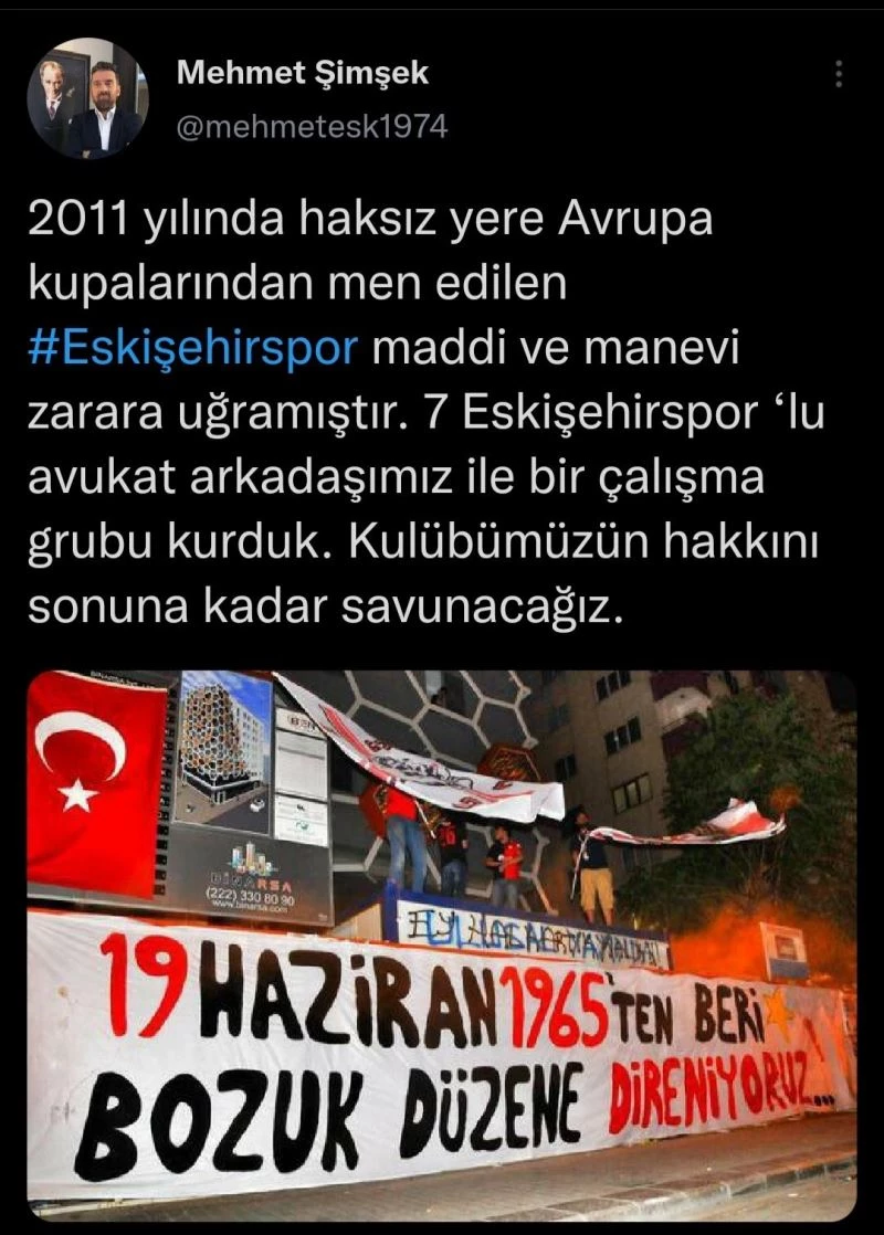 Eskişehirspor hakkını aramak için savaşacak
