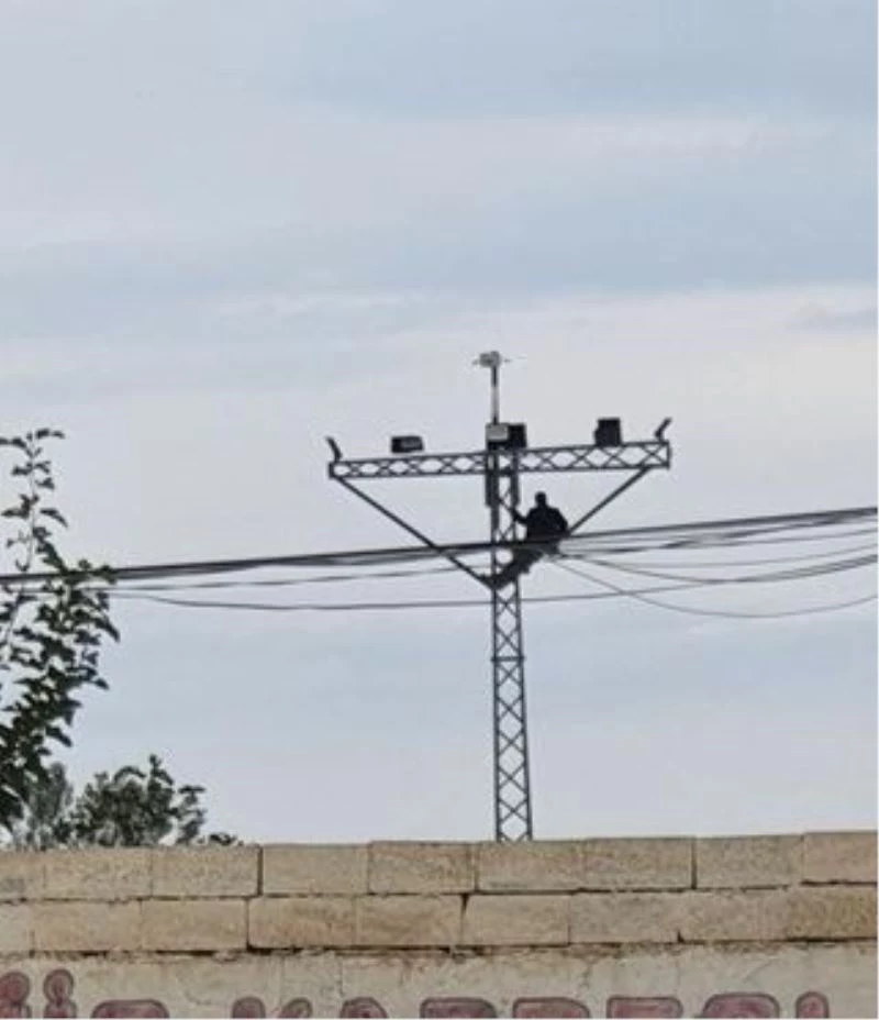 Atlamak için direğe çıktı, valinin gelmeyeceğini öğrenince indi
