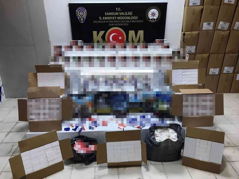 Samsun’da paketler halinde kaçak sigara mamulleri ele geçirildi
