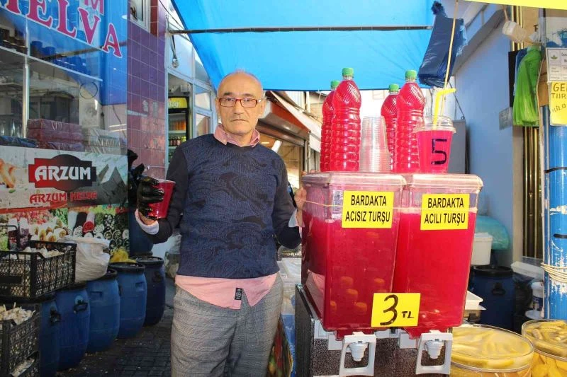 Gripten korunmak için turşu suyu için
