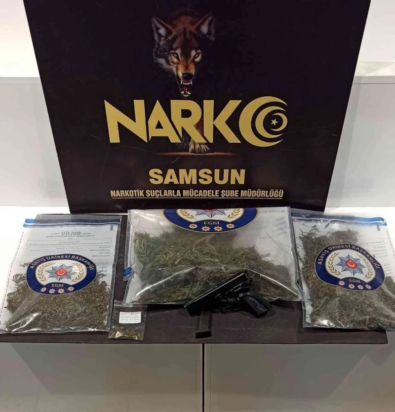 Samsun’da esrarla yakalanan 3 kişi gözaltına alındı
