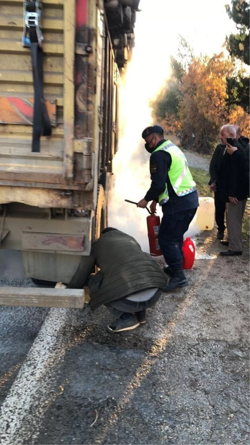 Giresun’da jandarmanın dikkati olası yangını önledi
