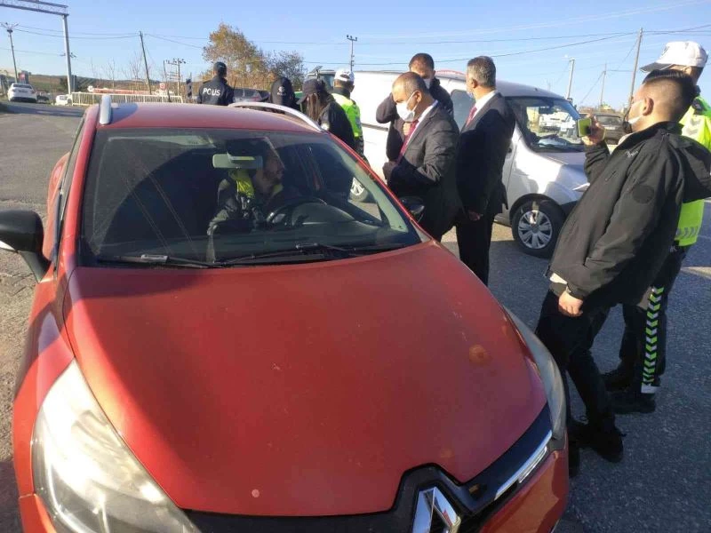 Şarköy’de emniyet kemeri uygulaması
