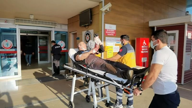 Kolunu makineye kaptırdı
