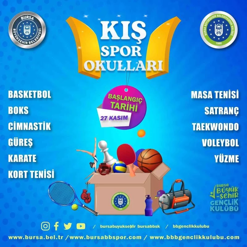 Kış Spor Okulları 27 Kasımda başlıyor
