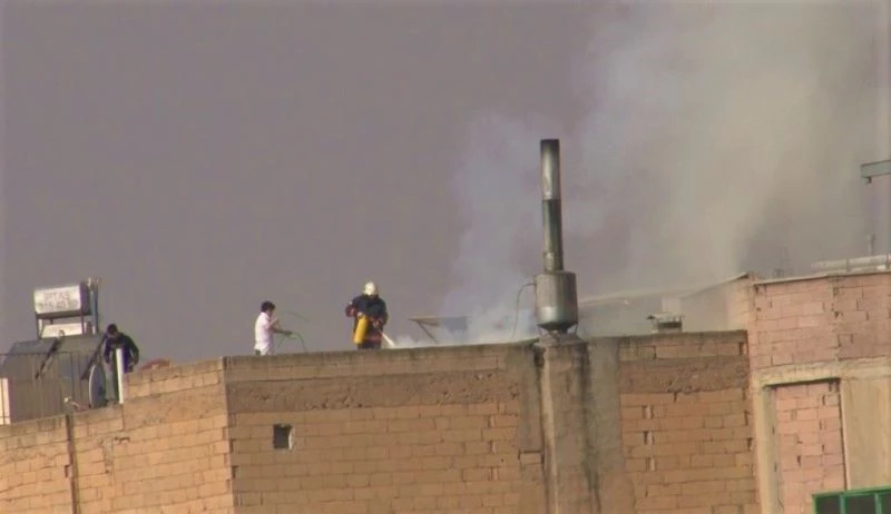 Tıkanan baca yangına neden oldu
