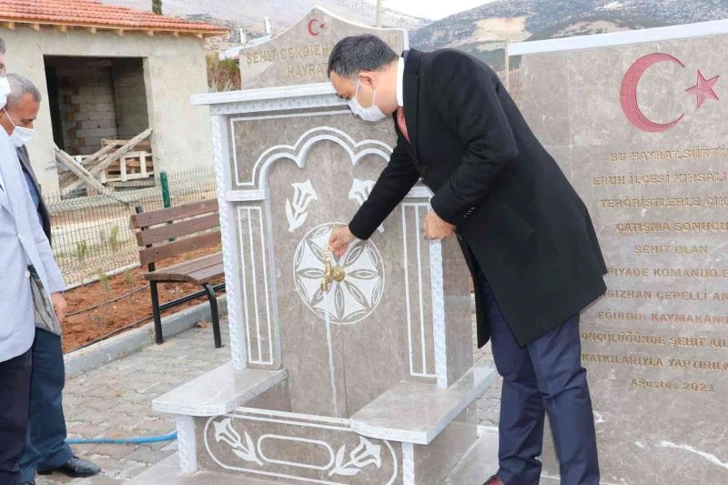 Şehit annesinin hayrat çeşmesi hayali gerçekleştirildi
