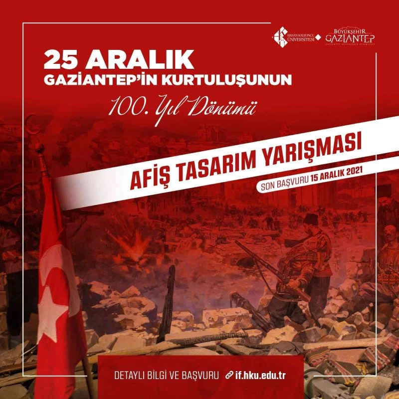 25 Aralık Gaziantep Kurtuluşu temalı afiş yarışmasında geri sayım başladı
