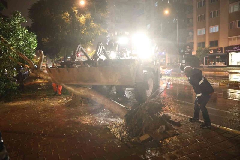 Büyükşehir’den fırtınada zarar gören bölgelere müdahale
