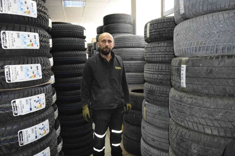 Burdur’da oto lastikçilerde kış lastiği yoğunluğu yaşanıyor
