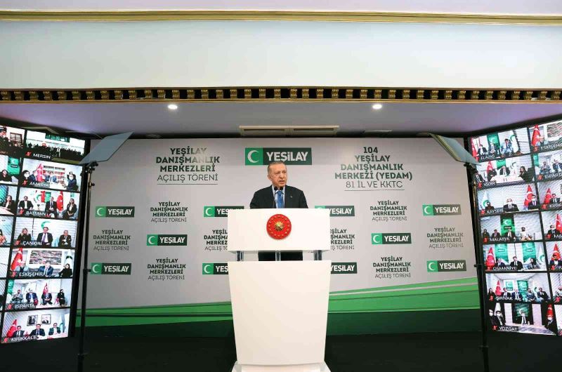 Cumhurbaşkanı Erdoğan: “Yeşilay gibi STK’ların yanında asıl ailelere görevler düşüyor”
