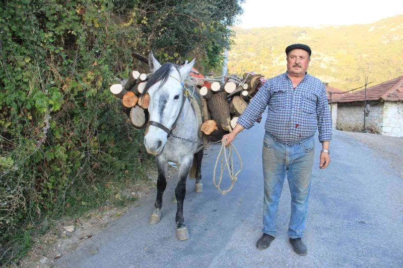 Kömür ve doğalgaz zammından etkilenmeyen köylüler kış hazırlıklarına başladı

