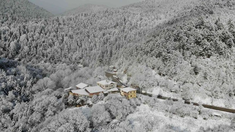 Doğa kışa kar örtüsü altında girdi
