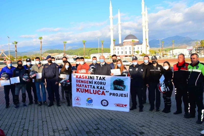 Kumluca’da motosiklet kazalarının önüne geçmek için ‘projeli’ önlem
