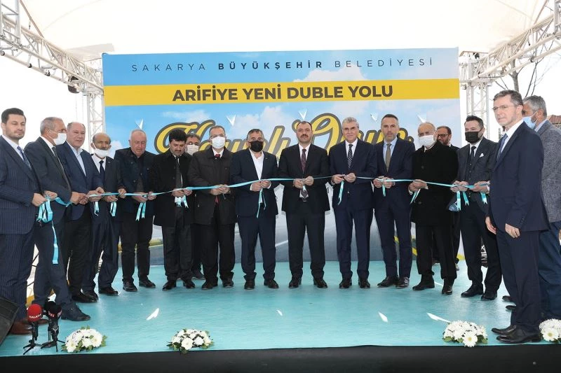 5 milyon liralık duble yol, törenle açıldı
