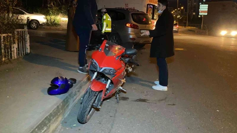 Ciple çarpışan motosiklet sürücü yaralandı
