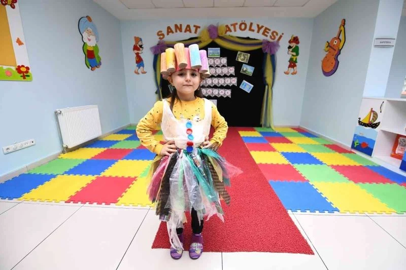 Pursaklar’da atıklardan birbirinden güzel ürünler ortaya çıktı
