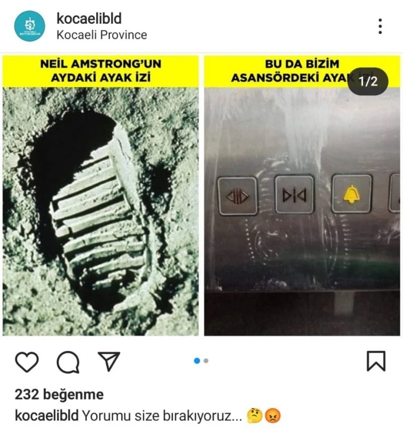 Asansördeki ayak izinin sahibini böyle rezil ettiler
