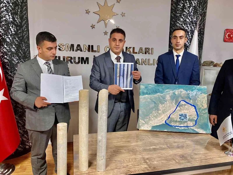 Erzurum’da milyonlarca dolar değerinde mavi mermer rezervi bulundu
