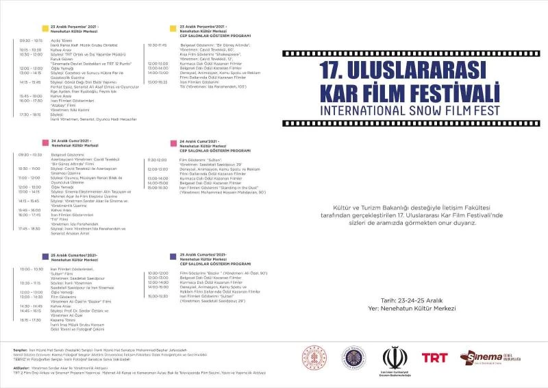 Uluslararası Kar Film Festivali’nin 17’ncisi başlıyor

