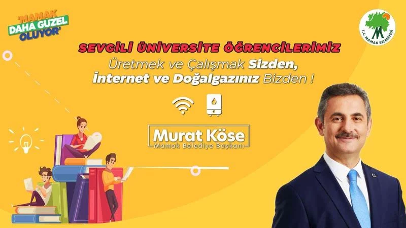Öğrencilerin doğal gaz ve internet giderlerini Mamak Belediyesi karşılayacak
