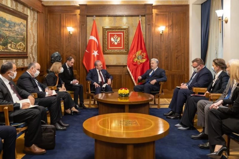 TBMM Başkanı Şentop, Karadağ Başbakanı Krivokapic ile görüştü
