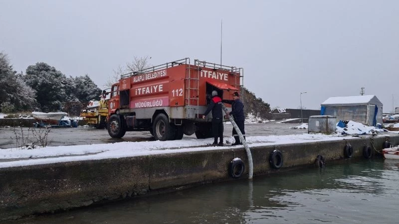 Alaplı’da buzlanmaya karşı ‘deniz suyu’ formülü
