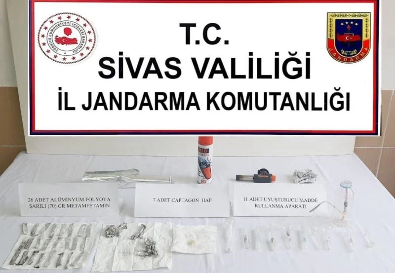 Şarkışla’da uyuşturucu operasyonu
