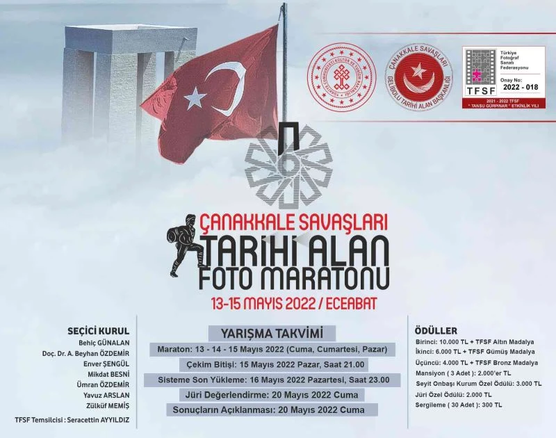Çanakkale Savaşları Tarihi Alan Foto Maraton başlıyor
