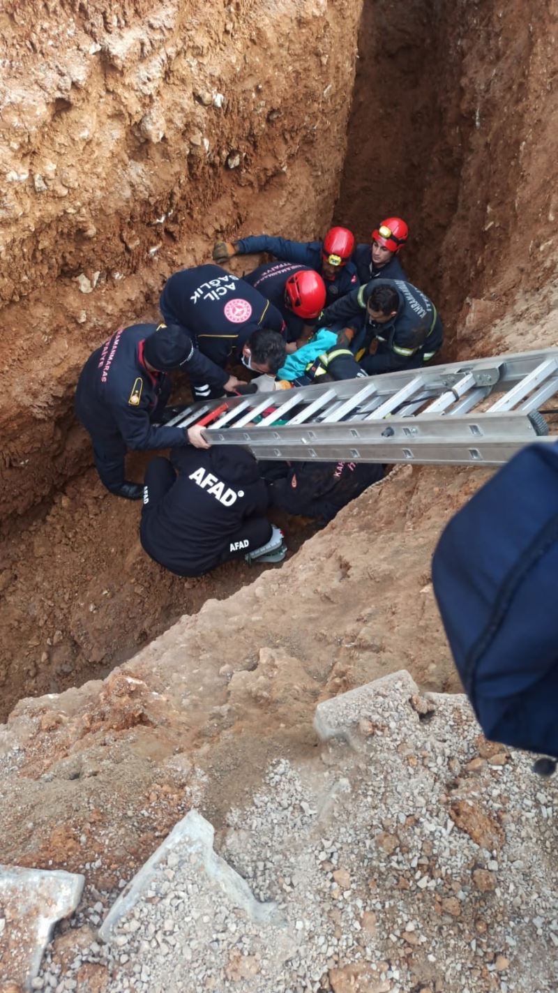 Kahramanmaraş’ta kanalizasyon kazısında göçük: 1 işçi yaralandı
