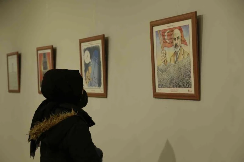 Akif’in şiirlerini karikatürlerle anlattılar
