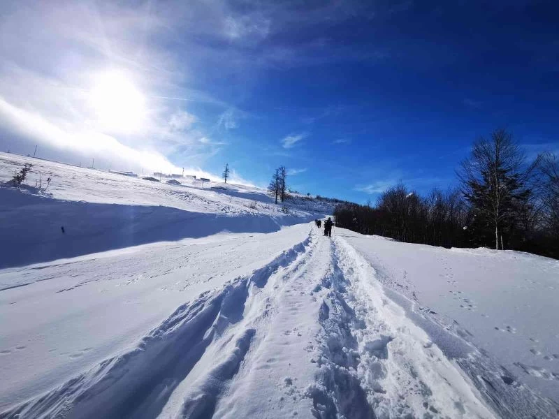 Kardüz Yaylasına yürüyerek çıktılar
