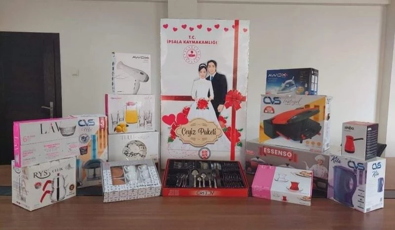 Çiftçilerin çeyizleri kaymakamlıktan 