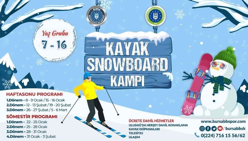 Büyükşehir Belediyespor’dan kayak kampları
