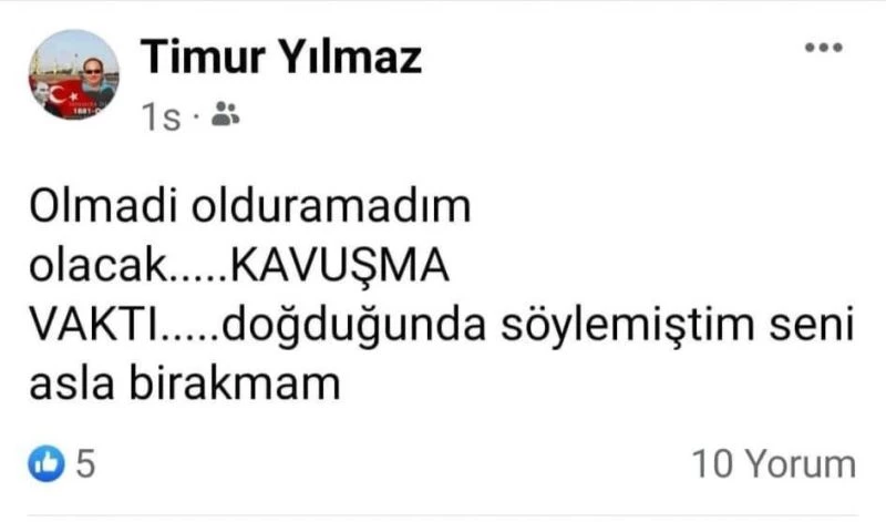 Oğlunun intiharının ardından 