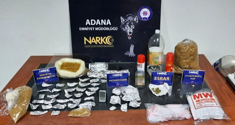 Adana’da 10 kilo 682 gram esrar ele geçirildi
