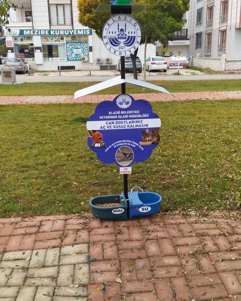 Elazığ’da 90 parka, sokak hayvanları için su ve mama kapları bırakıldı
