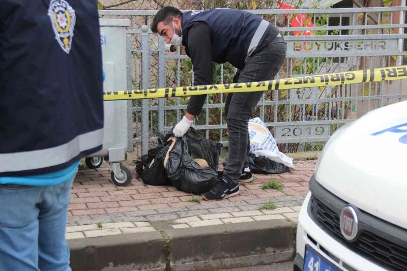 Çöp konteynerinin yanında poşetlenmiş halde telef olmuş hayvanlar bulundu
