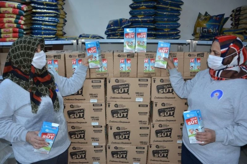 Ocak ayında 545 haneye 4 bin 360 litre süt ulaştırıldı
